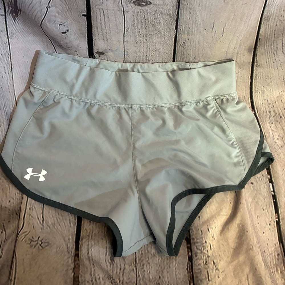 5/$20 Under Armour Speedpocket Shorts Active Running Fitted Gray Women’s Sz M